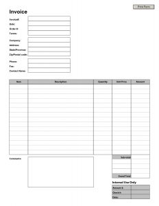 Invoices Printable Free Printable Invoices Stuff To Buy with dimensions 1275 X 1650