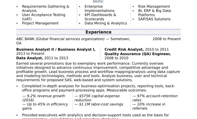 It Business Analyst Resume Yelomdigitalsiteco with regard to measurements 1700 X 2200