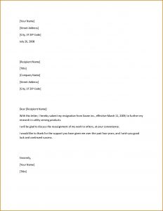 Job Resignation Letter Sample Doc Ausreise Info for sizing 1281 X 1656