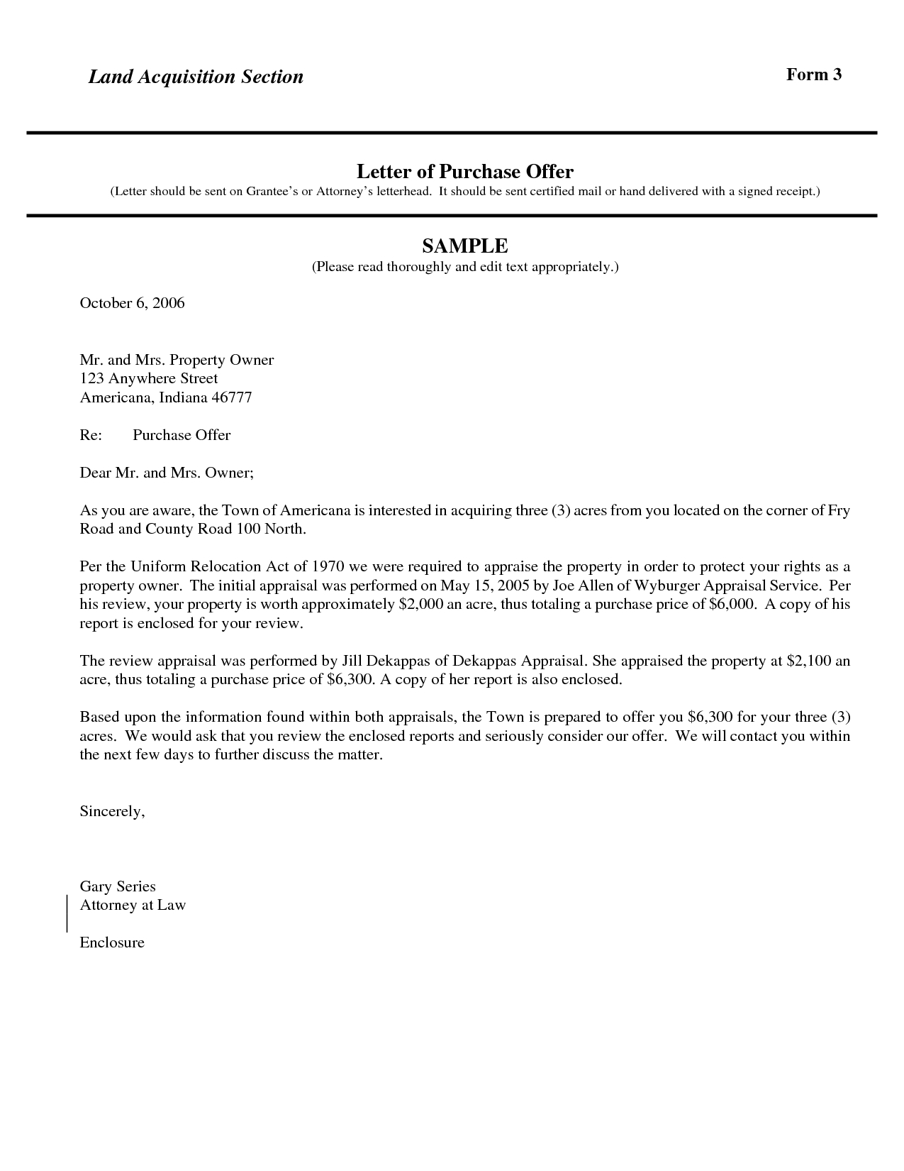 Land Purchase Offer Letter Template Samples Letter Template Collection regarding measurements 1275 X 1650