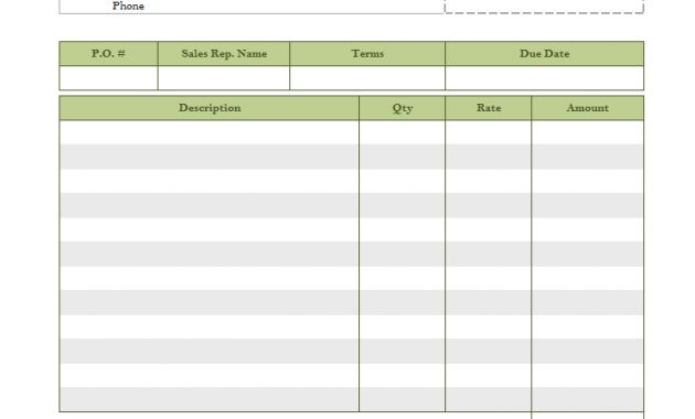 Lawn Care Invoice Template intended for size 742 X 1212