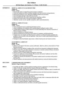 Lead Medical Assistant Resume Samples Velvet Jobs throughout sizing 860 X 1240