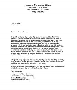 Letter Of Recommendation For Substitute Teacher in size 1275 X 1501