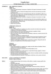 Lineman Resume Samples Velvet Jobs inside measurements 860 X 1240