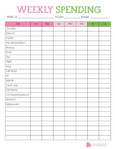 List Down Your Weekly Expenses With This Free Printable Weekly with measurements 816 X 1056