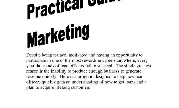 Loan Officer Marketing Guide Preview Quickstart Publications throughout dimensions 1156 X 1496