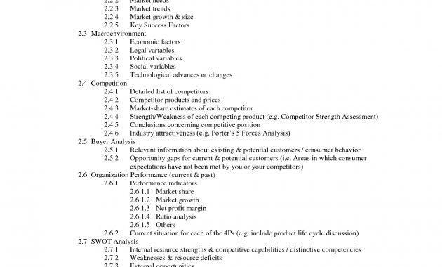 Market Plan Example Marketing Plan Outline Doc Interesting Facts with regard to sizing 1275 X 1650