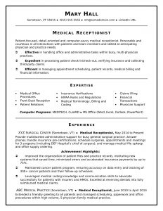 Medical Receptionist Resume Sample Monster for sizing 1700 X 2200