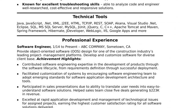 Midlevel Software Engineer Sample Resume Monster pertaining to dimensions 1700 X 2200