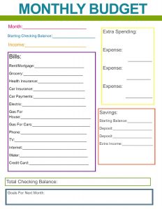 Monthly Family Budget If Only I Was This Organized for sizing 1275 X 1650