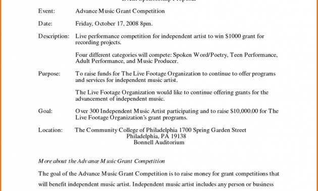 Music Event Sponsorship Proposal Template Bepatient221017 Music within size 1614 X 2086