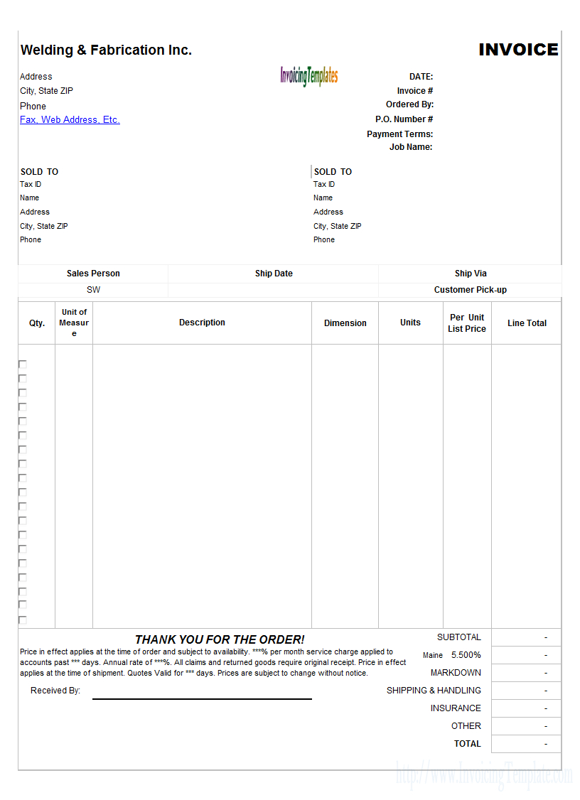 New Zealand Tax Invoice Template throughout measurements 816 X 1126