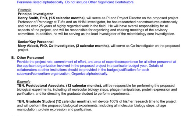 Nih Budget Justification Template intended for size 791 X 1024