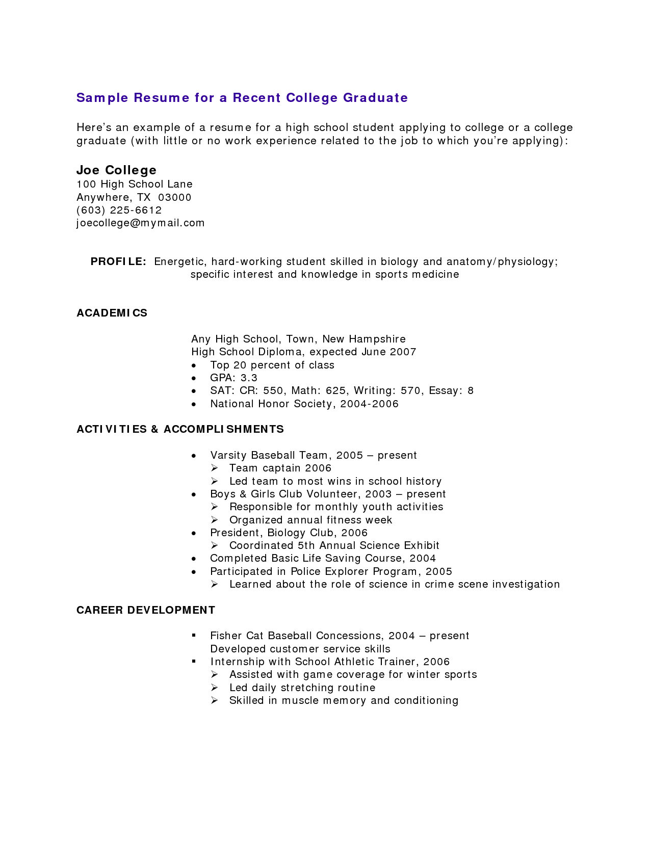 No Work Experience 3 Resume Templates Pinterest Sample Resume in sizing 1275 X 1650