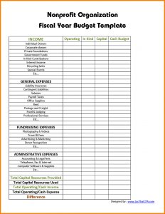 Non Profit Budget Template Excel My Spreadsheet Templates inside dimensions 1250 X 1614