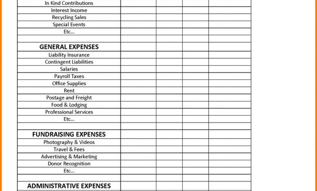 Non Profit Budget Template Excel My Spreadsheet Templates inside dimensions 1250 X 1614