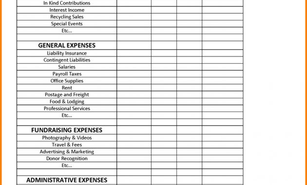 Non Profit Budget Template Excel My Spreadsheet Templates intended for proportions 1250 X 1614