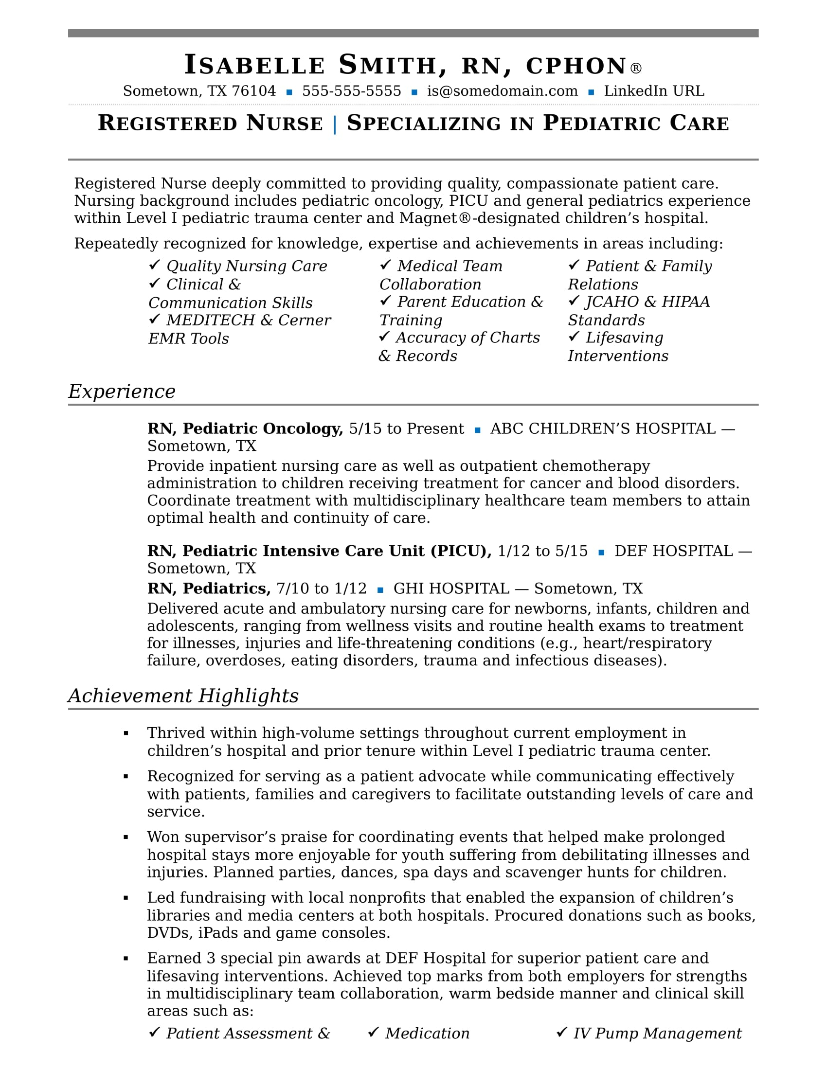 Nurse Resume Sample Monster in dimensions 1700 X 2200