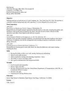 Objective For Resume Truck Driver Inspirational Resume Objective For regarding dimensions 800 X 1036