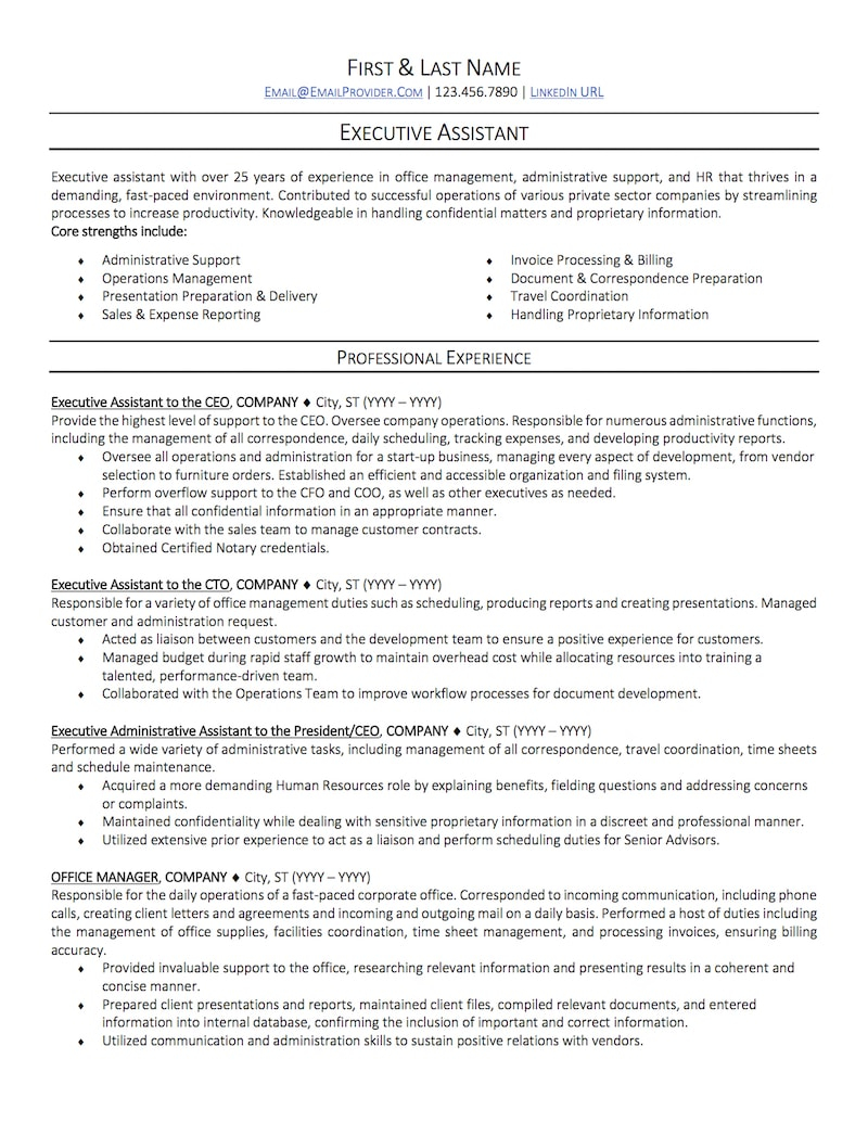 Office Administrative Assistant Resume Sample Professional Resume throughout measurements 800 X 1035