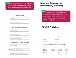 Online Invoice Generators For Pharmacy Optical Locums Team Locum within dimensions 1105 X 845