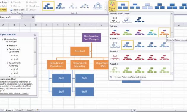 Organization Chart Template Excel Quick Easy Youtube with measurements 1280 X 720