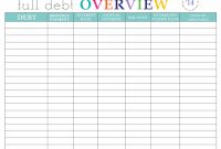 Paying Off Debt Worksheets inside size 1024 X 805