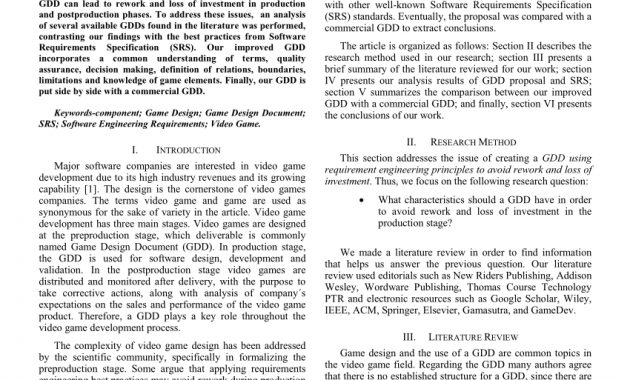 Pdf Proposal Of Game Design Document From Software Engineering within size 850 X 1202