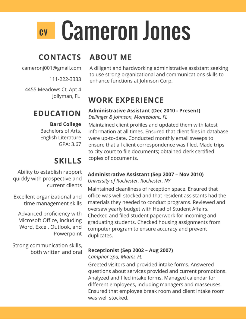 Pin Kiersten Jefferson On Career Pinterest Resume Resume intended for dimensions 816 X 1056