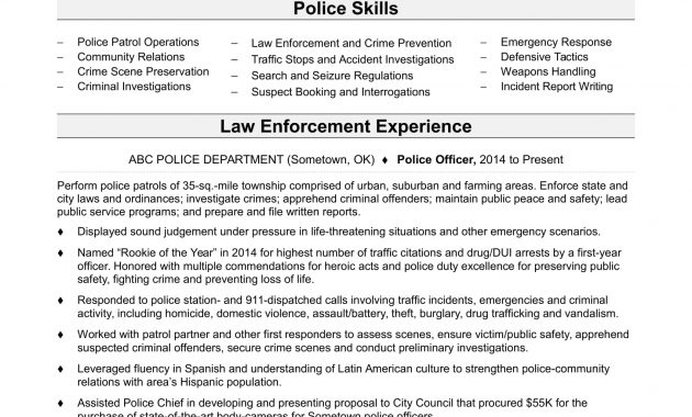 Police Officer Resume Sample Monster in measurements 1700 X 2200