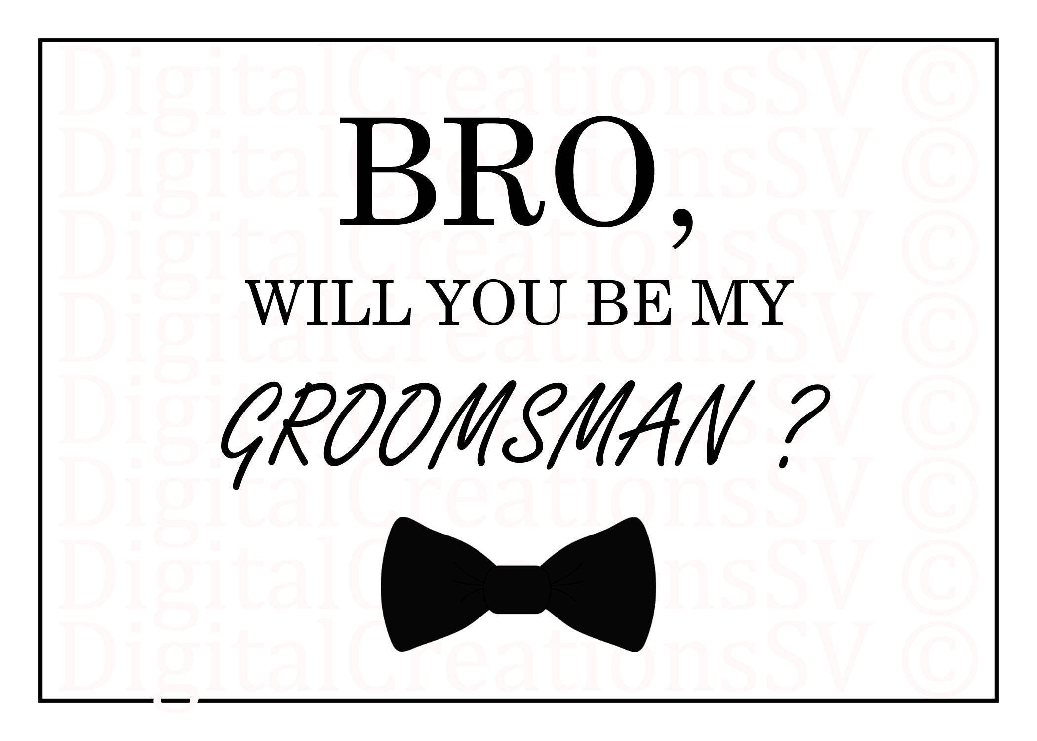 Groomsmen Proposal Template • Business Template Ideas