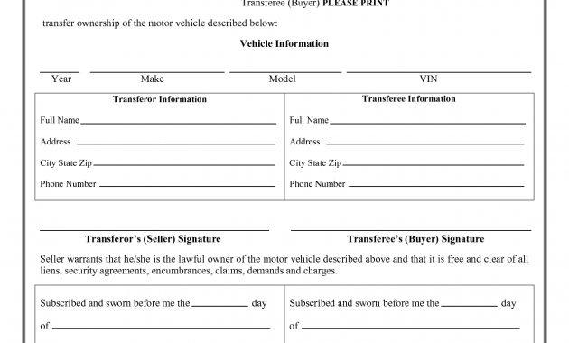 Printable Sample Auto Bill Of Sale Form Forms And Template In 2018 regarding sizing 1275 X 1650