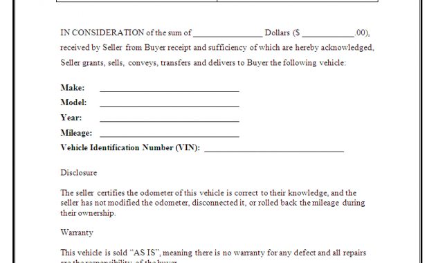 Printable Sample Free Car Bill Of Sale Template Form Laywers within measurements 800 X 1046