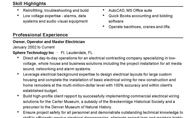 Professional Master Electrician Templates To Showcase Your Talent in dimensions 1700 X 2200