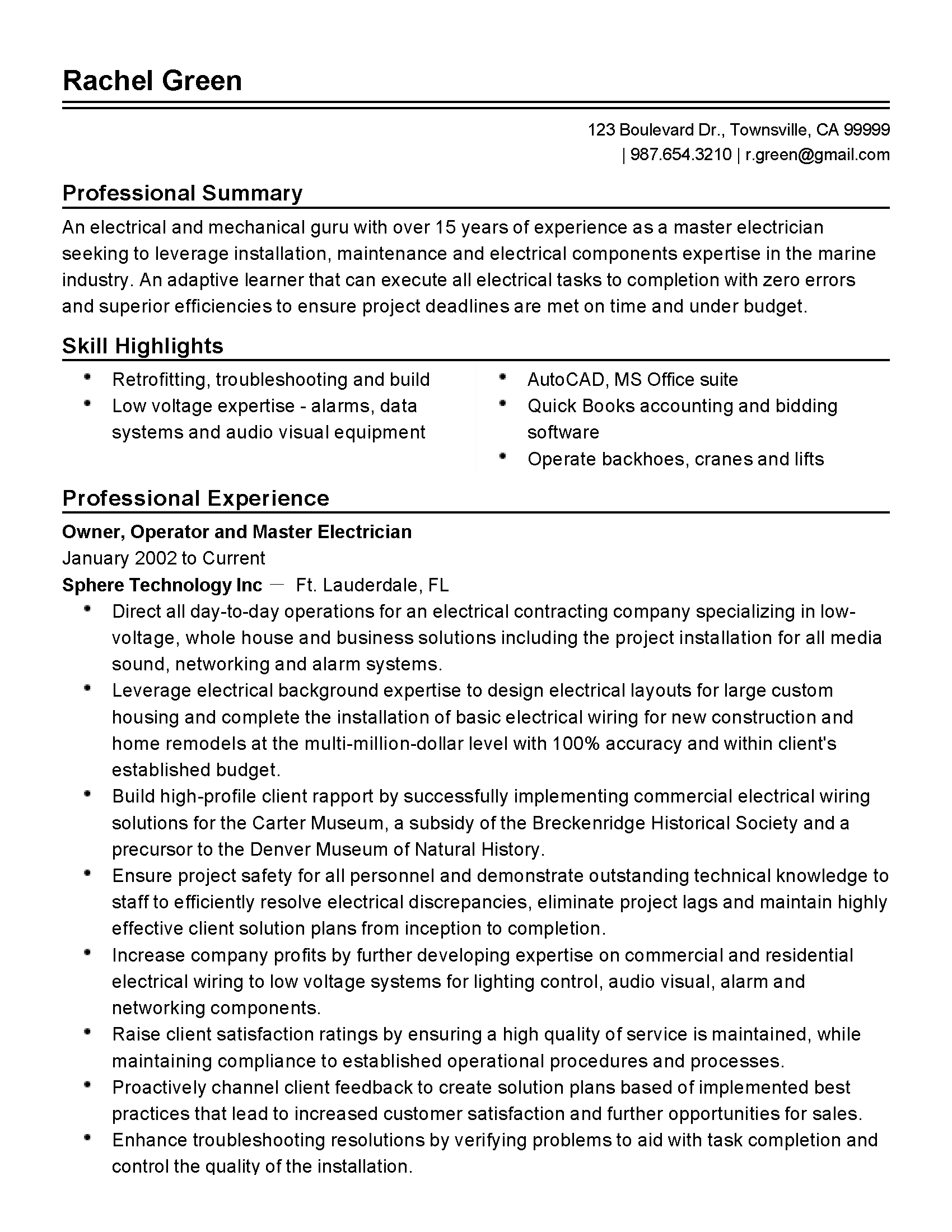 Professional Master Electrician Templates To Showcase Your Talent in dimensions 1700 X 2200