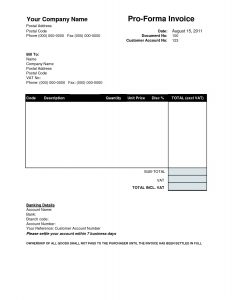 Proforma Invoice Sample Invoice Template Ideas Performa Invoice intended for size 1275 X 1650