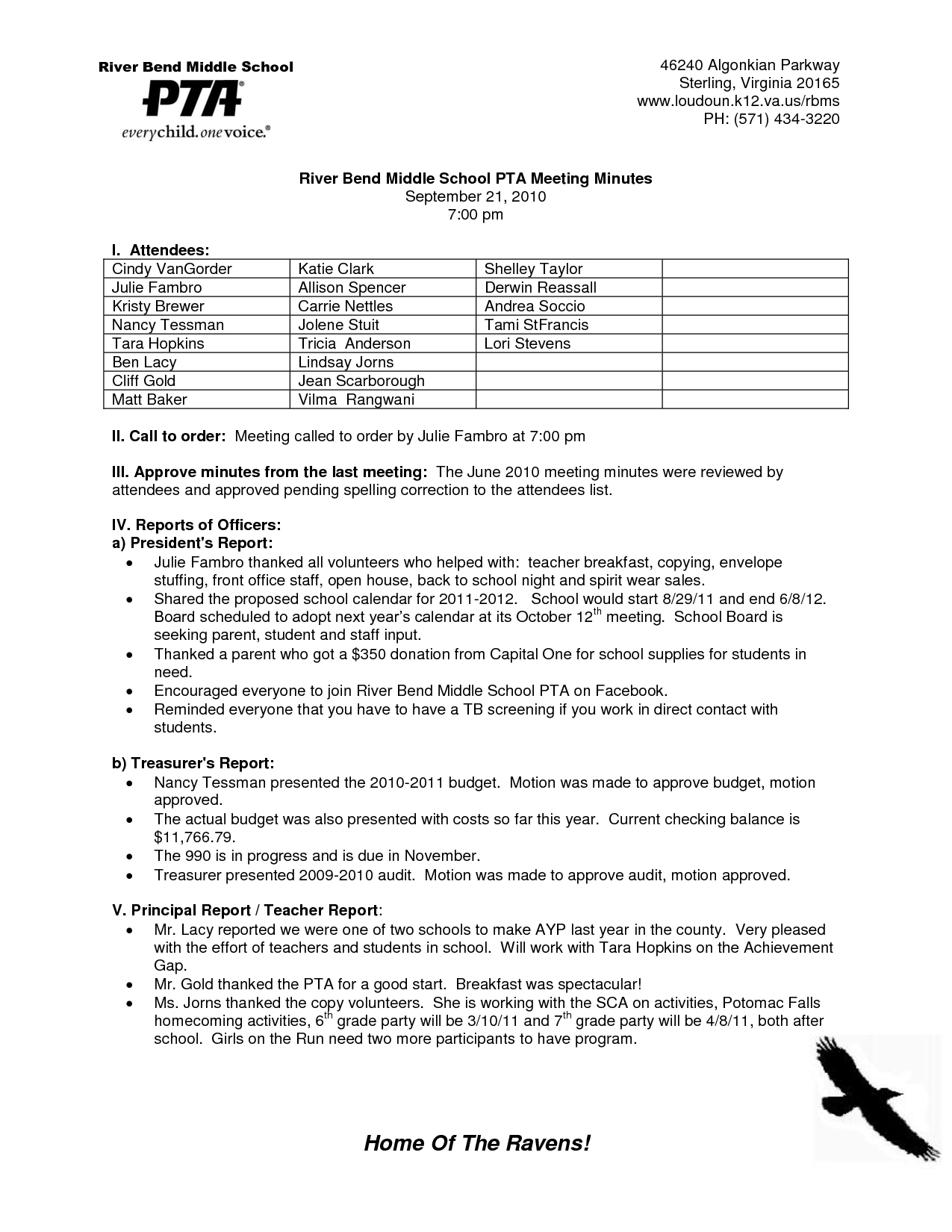 4 H Secretary Minutes Template Pdf