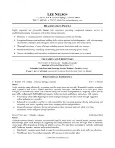 Restaurant Server Resume Sample Monster regarding size 1700 X 2200