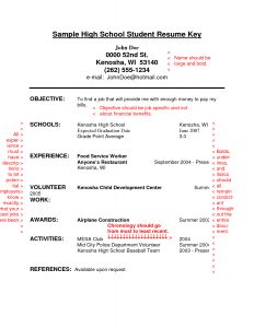 Resume Examples For High School Students 1 Resume Examples inside proportions 1275 X 1650