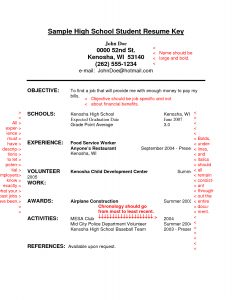 Resume Examples For High School Students 1 Resume Examples throughout dimensions 1275 X 1650