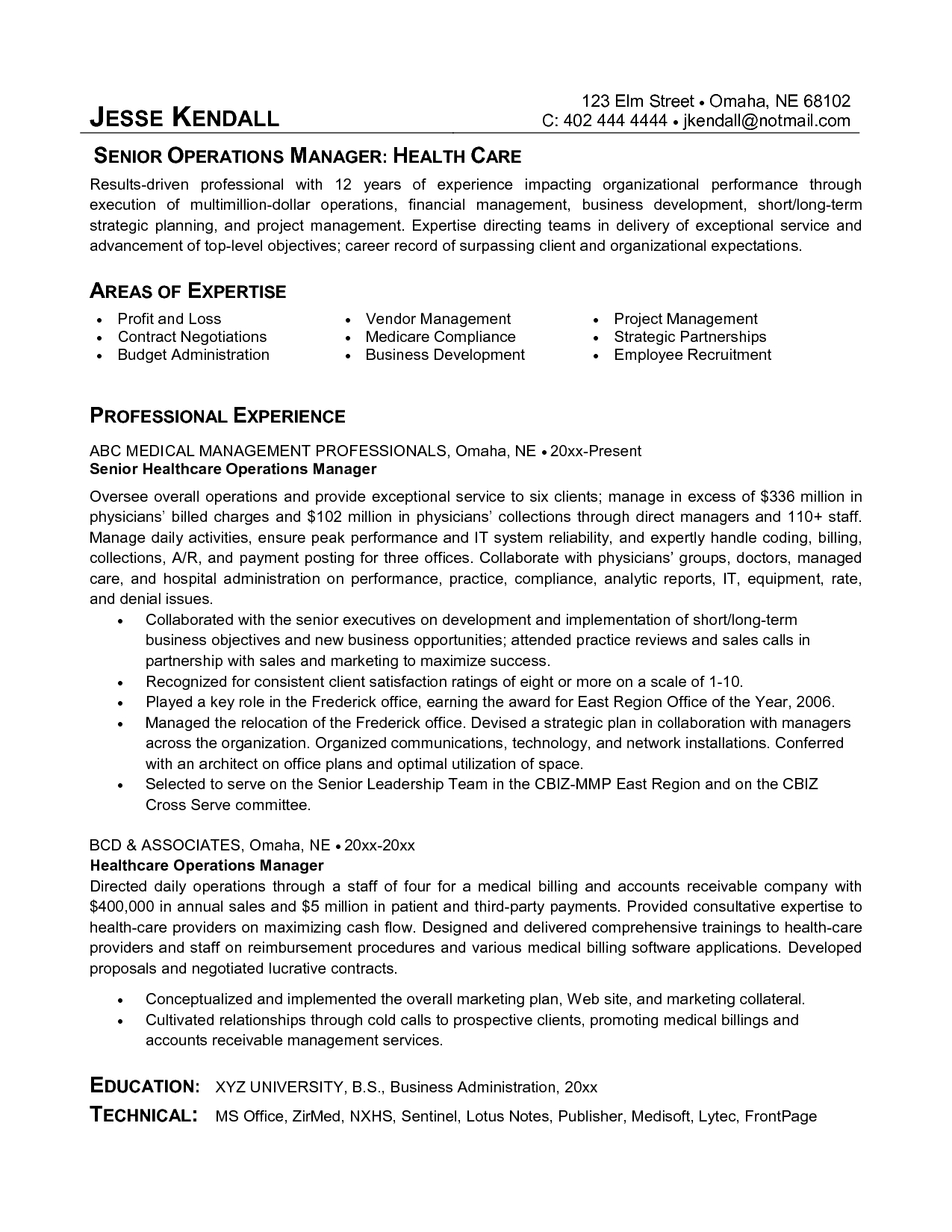 Resume Examples Healthcare Management 1 Resume Examples pertaining to sizing 1275 X 1650