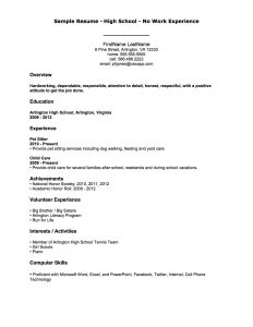 Resume Examples No Job Experience 1 Resume Examples Pinterest pertaining to size 1275 X 1650