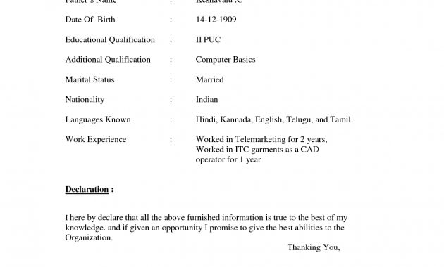 Resume Format Doc File Download Resume Format Doc File Download with sizing 1275 X 1650