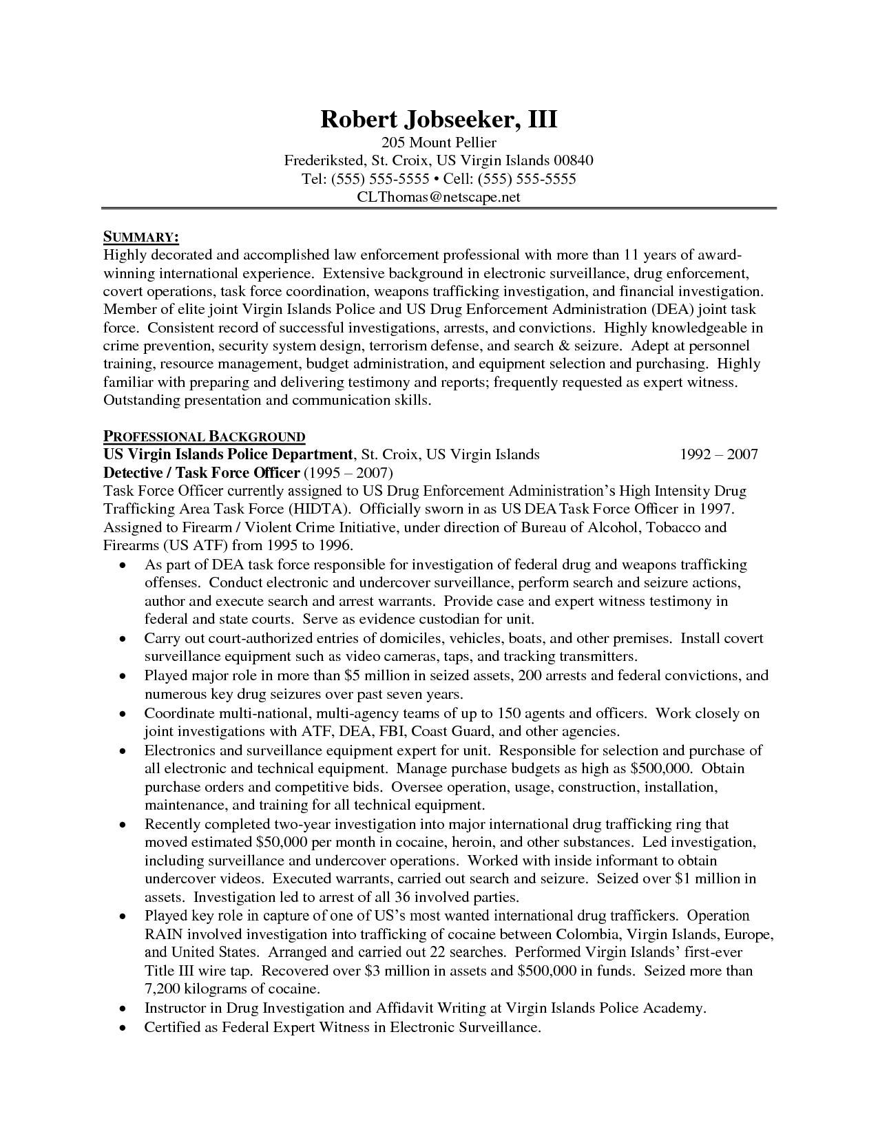 Resume Law Enforcement Resume Beautiful Warehouse Objective within measurements 1275 X 1650