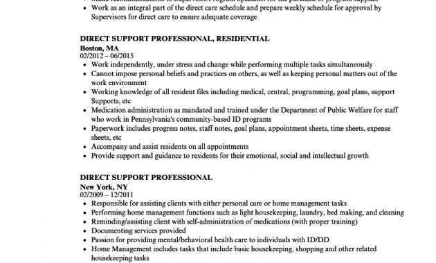 Resume Template Resume For Direct Support Professionalnt Template within measurements 860 X 1240