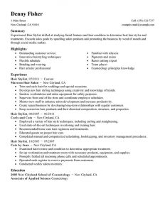 Resume Templates Hair Stylist Resume Resumetemplates Stylist throughout measurements 800 X 1035