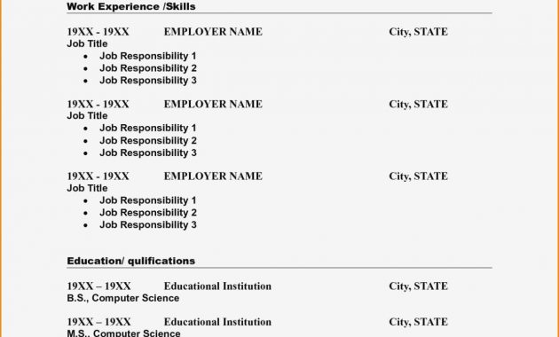 Resume Templates Pdf Best Of 13 Blank Template Images Form 4 for sizing 1242 X 1606