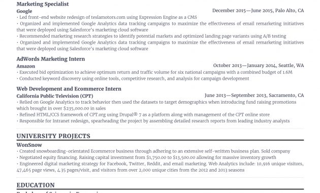 Rezi Ats Optimized Resume Example for sizing 1700 X 2200