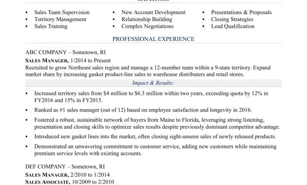 Sales Manager Resume Sample Monster inside measurements 1700 X 2200