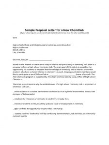 Sample Proposal Letter For A New Chemclub Free Download with regard to dimensions 768 X 1024